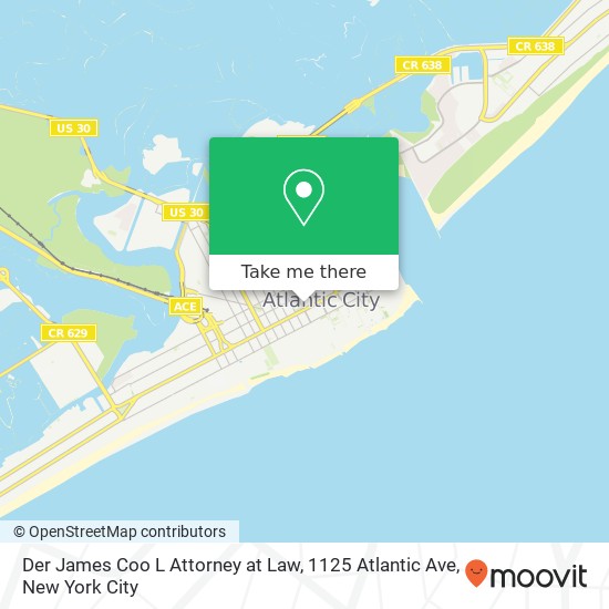Mapa de Der James Coo L Attorney at Law, 1125 Atlantic Ave