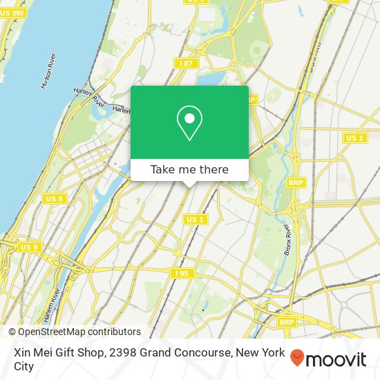 Mapa de Xin Mei Gift Shop, 2398 Grand Concourse