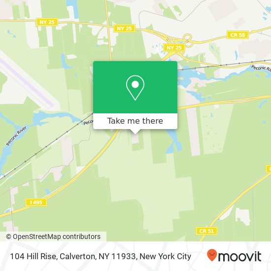 104 Hill Rise, Calverton, NY 11933 map