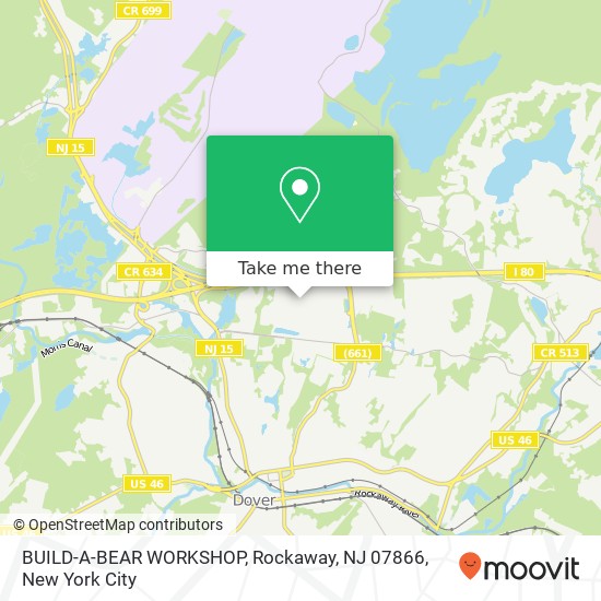 Mapa de BUILD-A-BEAR WORKSHOP, Rockaway, NJ 07866