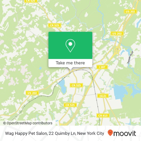 Mapa de Wag Happy Pet Salon, 22 Quimby Ln