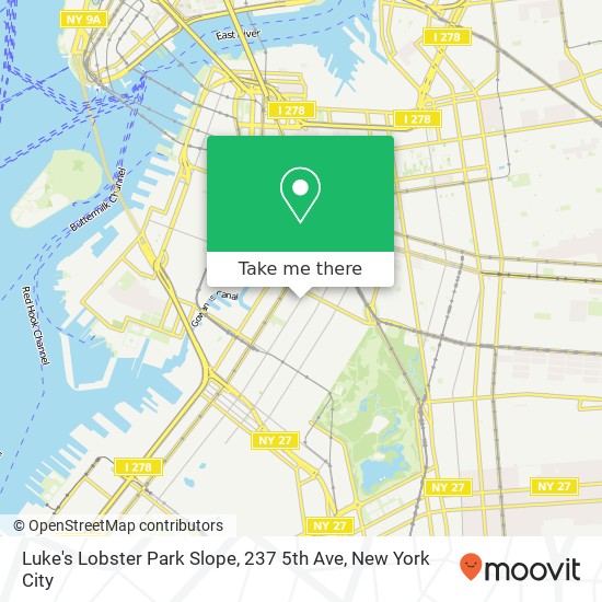 Mapa de Luke's Lobster Park Slope, 237 5th Ave