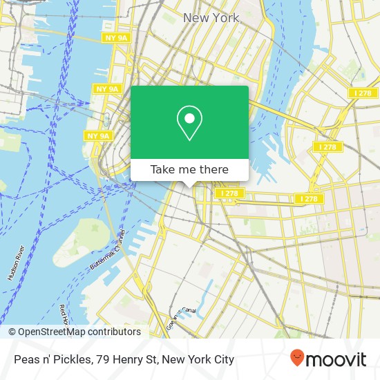 Mapa de Peas n' Pickles, 79 Henry St