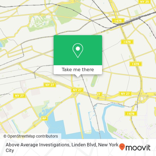 Mapa de Above Average Investigations, Linden Blvd