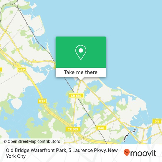Mapa de Old Bridge Waterfront Park, 5 Laurence Pkwy