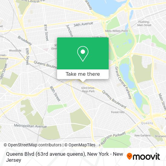 Queens Blvd (63rd avenue queens) map