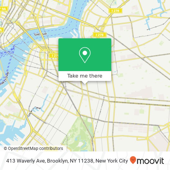 413 Waverly Ave, Brooklyn, NY 11238 map
