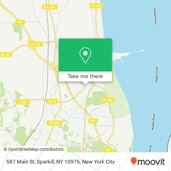 Mapa de 587 Main St, Sparkill, NY 10976