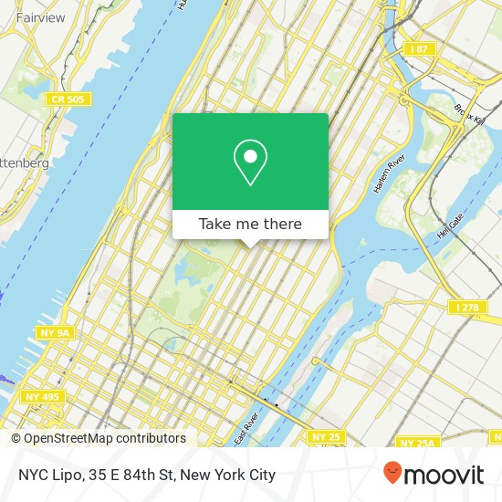 NYC Lipo, 35 E 84th St map