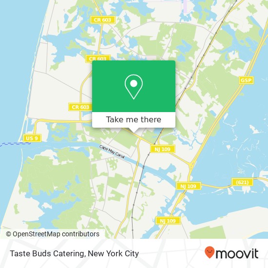 Taste Buds Catering map