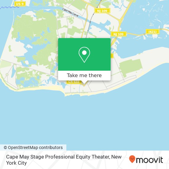 Cape May Stage Professional Equity Theater map