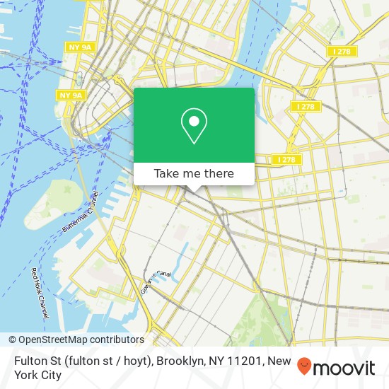 Mapa de Fulton St (fulton st / hoyt), Brooklyn, NY 11201