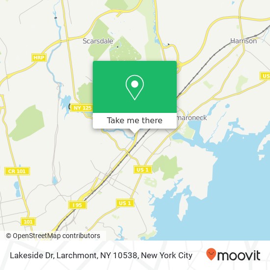 Mapa de Lakeside Dr, Larchmont, NY 10538