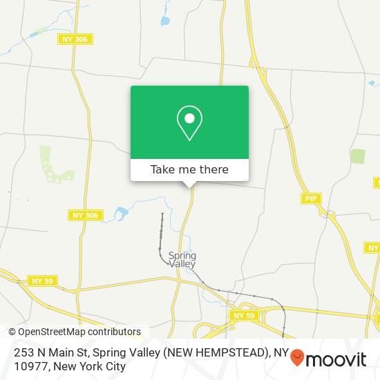 Mapa de 253 N Main St, Spring Valley (NEW HEMPSTEAD), NY 10977