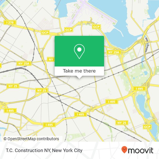 T.C. Construction NY map