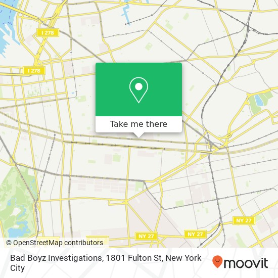 Bad Boyz Investigations, 1801 Fulton St map