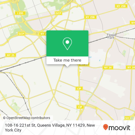Mapa de 108-16 221st St, Queens Village, NY 11429