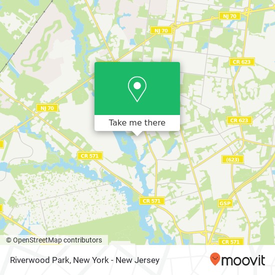 Mapa de Riverwood Park, Toms River, NJ 08755