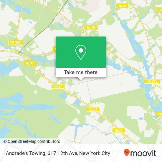 Mapa de Andrade's Towing, 617 12th Ave