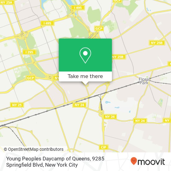 Mapa de Young Peoples Daycamp of Queens, 9285 Springfield Blvd