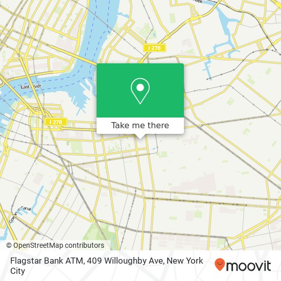 Flagstar Bank ATM, 409 Willoughby Ave map