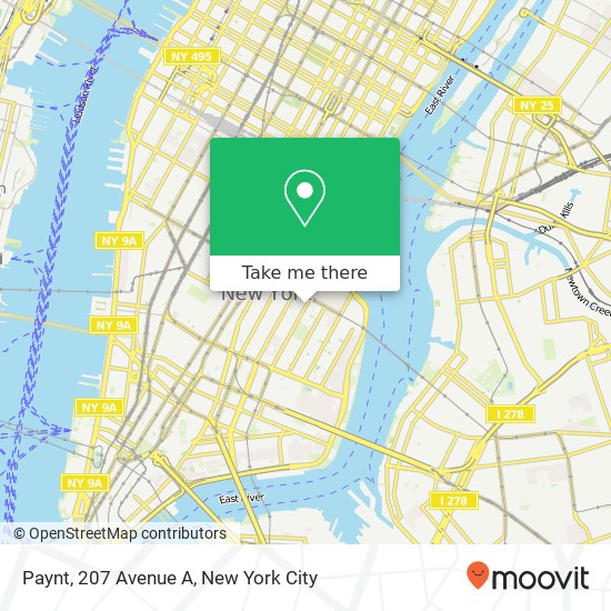Paynt, 207 Avenue A map