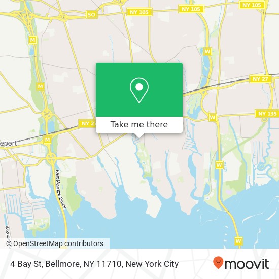 Mapa de 4 Bay St, Bellmore, NY 11710