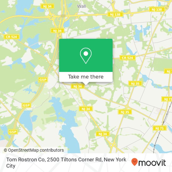 Mapa de Tom Rostron Co, 2500 Tiltons Corner Rd
