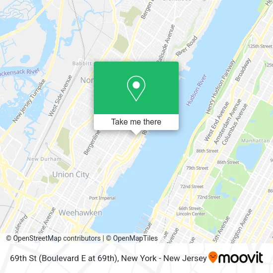 69th St (Boulevard E at 69th) map