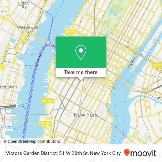 Mapa de Victors Garden District, 51 W 28th St