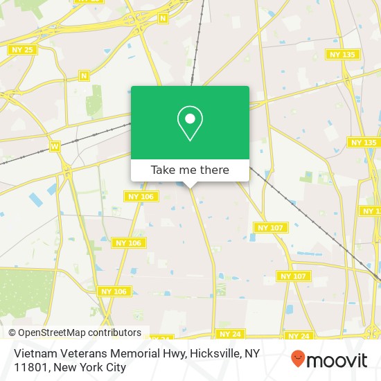 Mapa de Vietnam Veterans Memorial Hwy, Hicksville, NY 11801