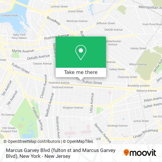 Mapa de Marcus Garvey Blvd (fulton st and Marcus Garvey Blvd)