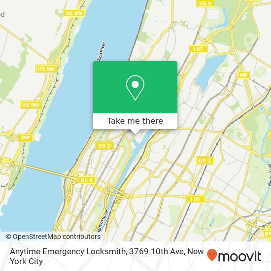 Mapa de Anytime Emergency Locksmith, 3769 10th Ave