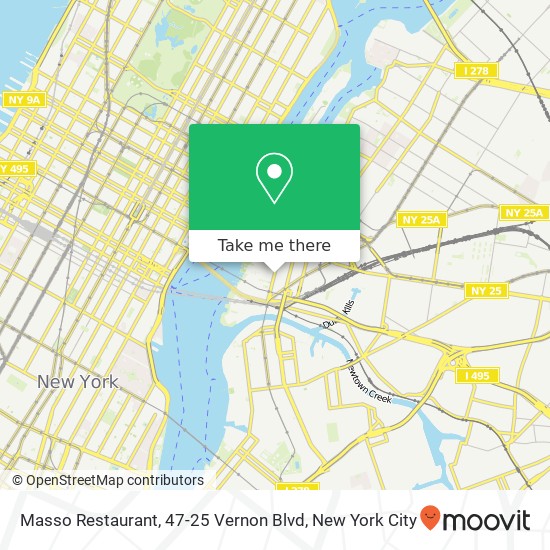 Mapa de Masso Restaurant, 47-25 Vernon Blvd