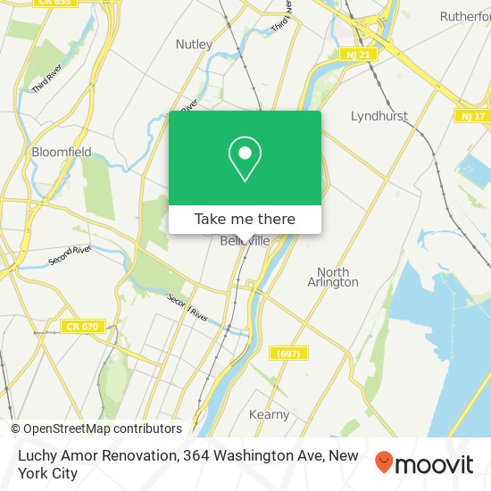 Mapa de Luchy Amor Renovation, 364 Washington Ave