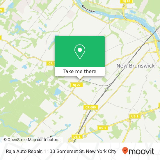 Mapa de Raja Auto Repair, 1100 Somerset St