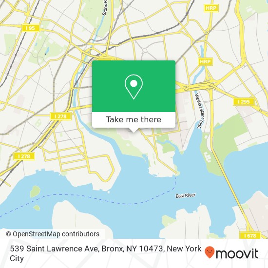 Mapa de 539 Saint Lawrence Ave, Bronx, NY 10473