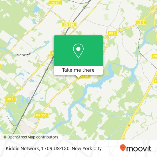 Mapa de Kiddie Network, 1709 US-130