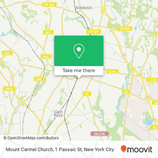 Mount Carmel Church, 1 Passaic St map