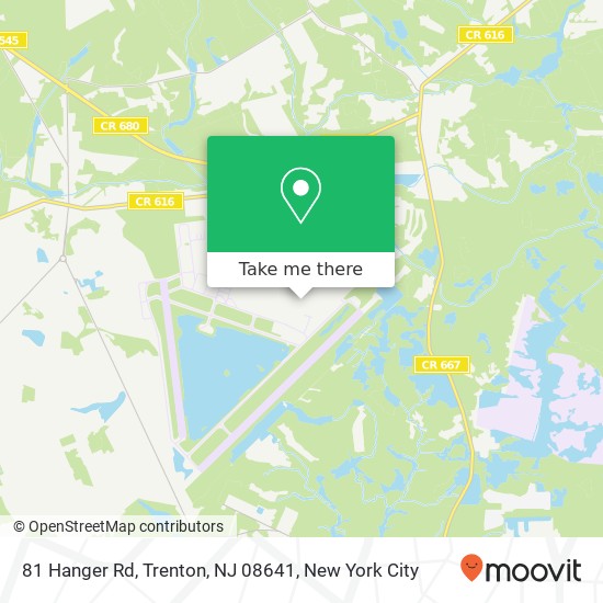 Mapa de 81 Hanger Rd, Trenton, NJ 08641