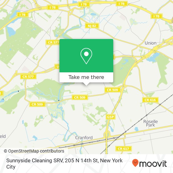 Mapa de Sunnyside Cleaning SRV, 205 N 14th St