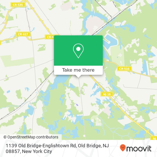 Mapa de 1139 Old Bridge-Englishtown Rd, Old Bridge, NJ 08857