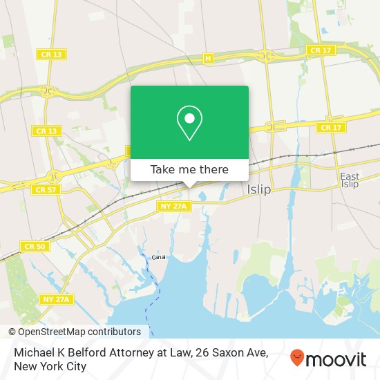 Michael K Belford Attorney at Law, 26 Saxon Ave map