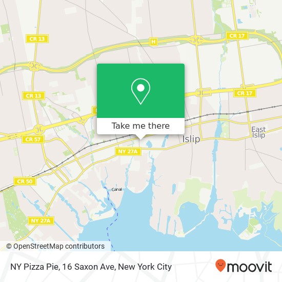 NY Pizza Pie, 16 Saxon Ave map