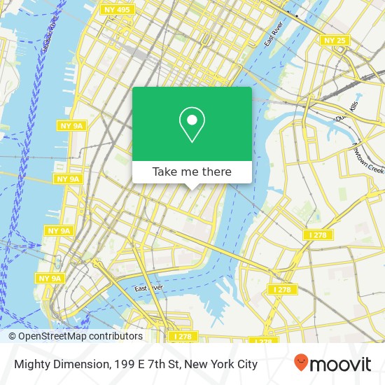 Mapa de Mighty Dimension, 199 E 7th St