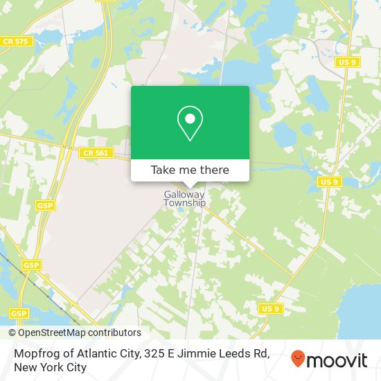 Mapa de Mopfrog of Atlantic City, 325 E Jimmie Leeds Rd