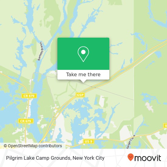 Mapa de Pilgrim Lake Camp Grounds