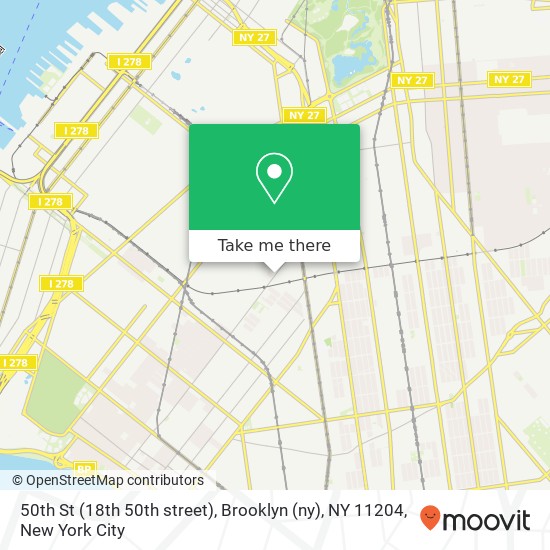 50th St (18th 50th street), Brooklyn (ny), NY 11204 map