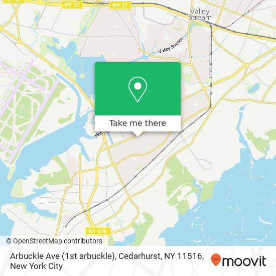 Mapa de Arbuckle Ave (1st arbuckle), Cedarhurst, NY 11516