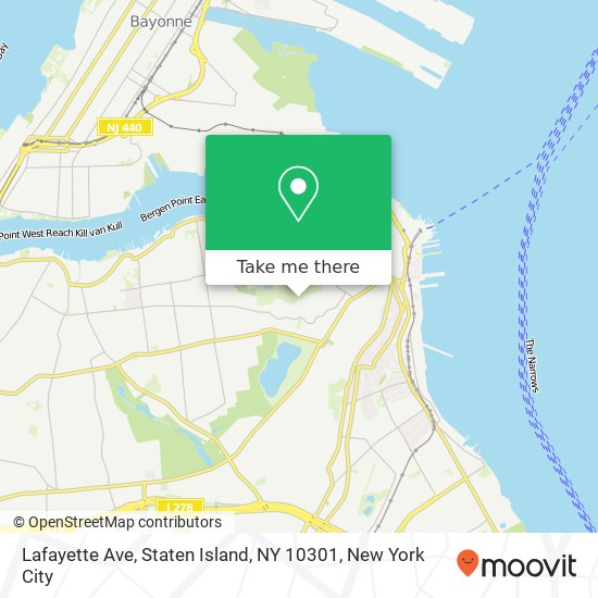 Mapa de Lafayette Ave, Staten Island, NY 10301